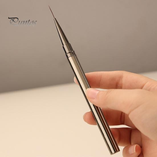 1/5Pcs Nail Art Brush Ultra-fine Nylon Hair Comfortable Grip Metal Body Portable Beginner Professional DIY Nail Art Color Drawing Liner Dotting Pen