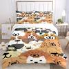 3pcs Set Dogs Puppies 1 Quilt Cover + 2 Pillowcases, All Seasons Bedroom Setting, Perfect for Home and Dorm Decor A197