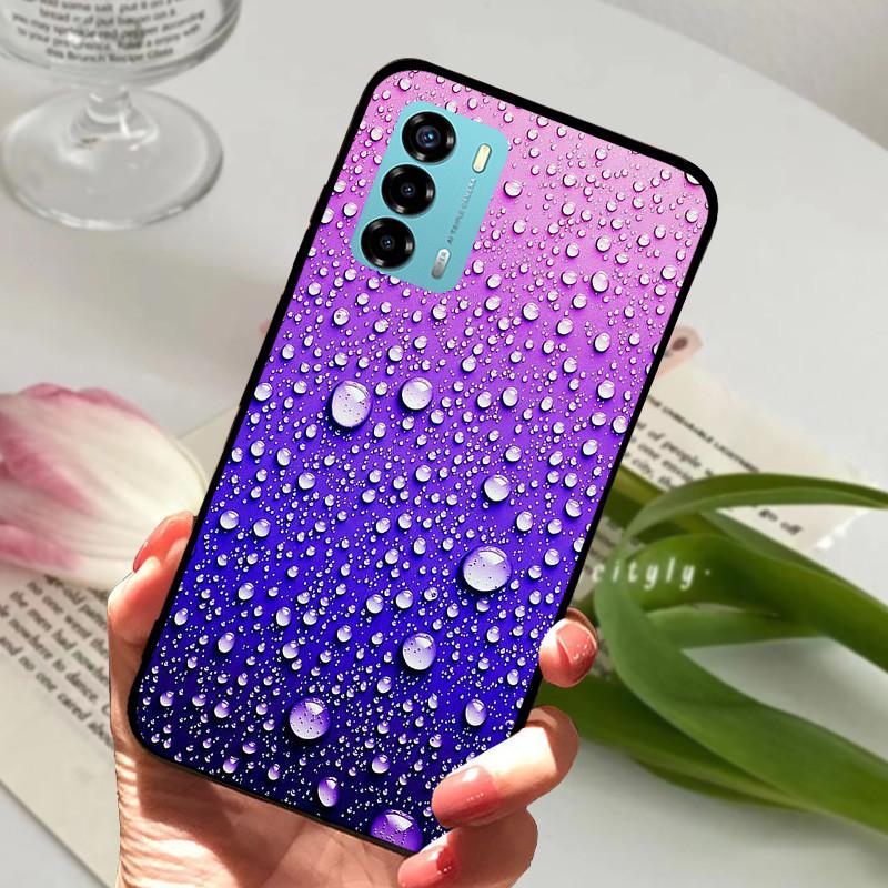 For ZTE Blade V40 Vita Case 8045 6.75" Animal Cartoon Soft Silicone Funda for ZTE Blade V40 Vita Phone Cover V40Vita Black Coque