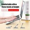 Upgrade {3-speed adjustable} Laptop Stand&Phone Stand Aluminum Foldable Portable Cell Phone Mini Stand Compatible with MacBook