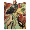 Jackson Pollack Moon Woman Throw Blanket Cozy Throw Blanket for Bed Sofa Chair