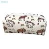 Cute Horse Print Pencil Case – Canvas Zipper Pouch For Stationery Cosmetics  Daily Essentials
