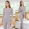 1 Set Breathable Thermal Underwear Low Collar Base Top Fashion Warm Shaping Clothes  for Women