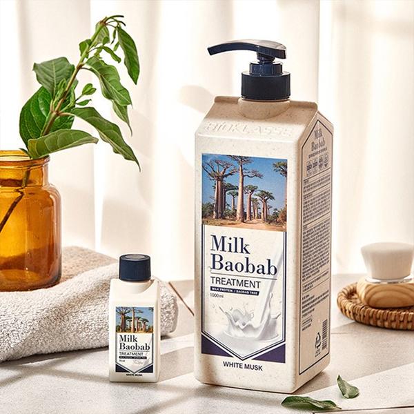 Milk Baobab Original Haar 2-teiliges Geschenkset, 1 koreanisches Haarpflegeset, Milk Baobab Körper 2-teiliges Geschenkset, 1 koreanisches Körperpflegeset