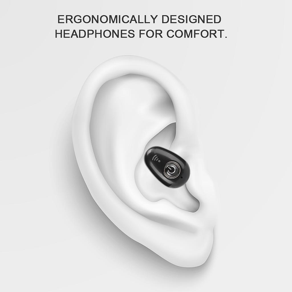 S650     Earphone Wireless   Earbuds Handsfree Headset Monaural   Sport Hea hone(Black )