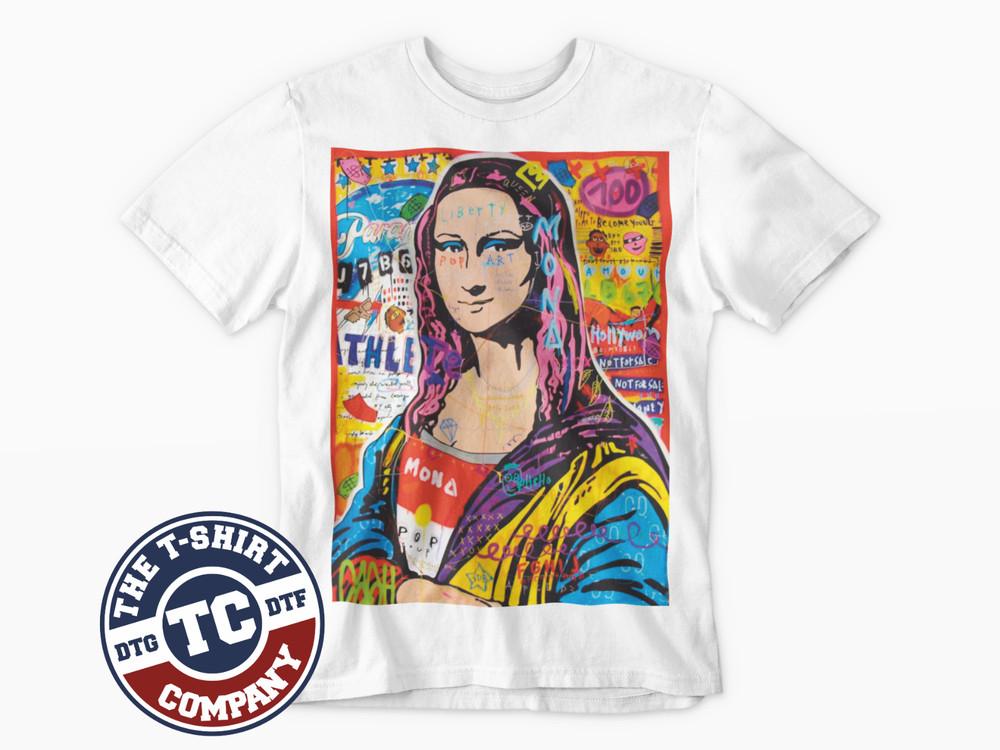 Mona Lisa Pop Art T-Shirt Movie TV Film classic Retro Tee Funny Cool 80s 90s Unisex T-Shirt S