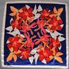 Spring Red Blue Silk Scarf Cape Chinese Style Elegant Flower Design Square Scarves Shawls Fouldard Fall Winter Scarves