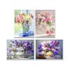 JISHSHAY Diamond Art Set of 4 Diamond Art Flowers 5D Diamond Art Rose Popular Bead Art Advanced Diamond Art Bouquet Handicraft Kit Children 5D