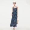 GOELIA Summer Silk Halterneck Maxi Dress with Removable Pads