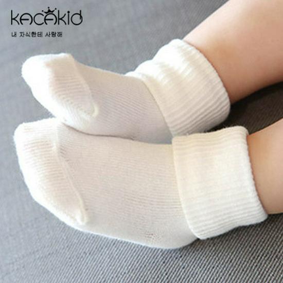 

Combed Cotton Baby & Kids Mid-Calf Solid Summer Socks - Cute and Breathable M (2-4 Years) белый