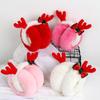 Adult Christmas Antler Shape Earmuff Outdoor Plush Ear Warmer Windproof for Girl