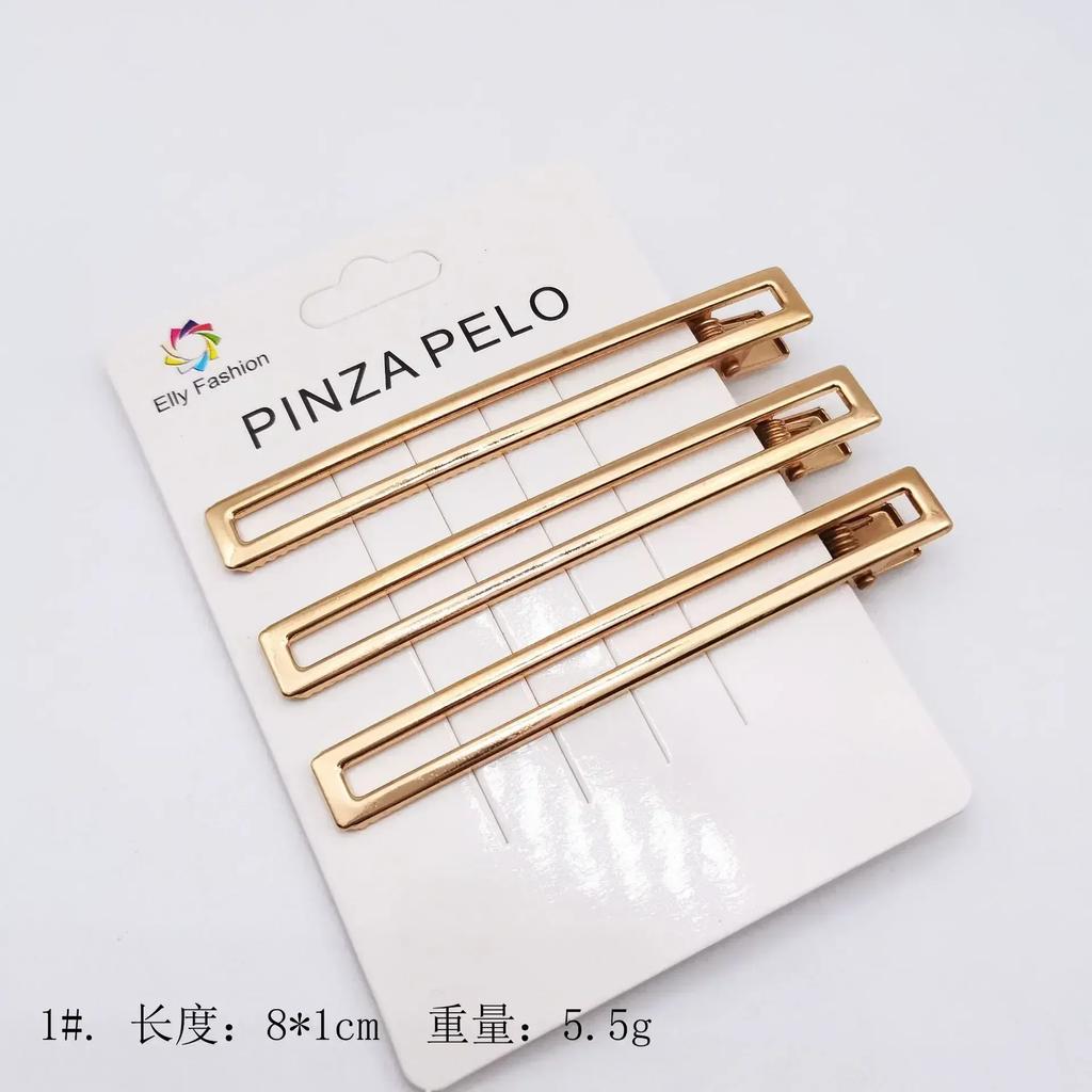 3pcs/set Metal Geometric Hair Clip Barrettes Elegant Hair Claw Crab Hollow Out Hairpin Women Girl Hair Accessories