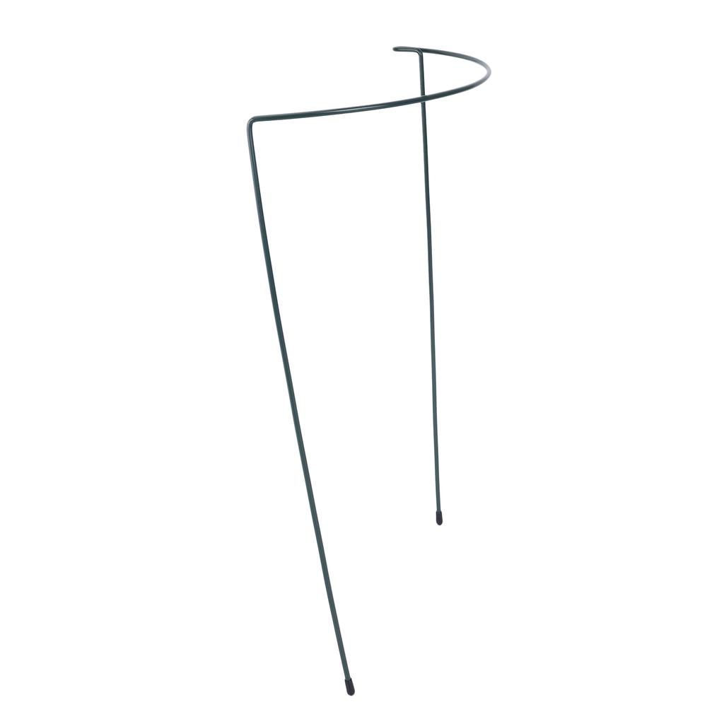 A03F-Plant Support Stake, 24-Pack Half Round Metal Garden Plant Supports, Green Garden Plant Support Ring, Garden Border