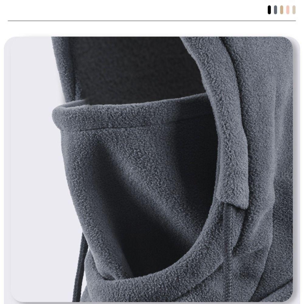 Winter Warmer Balaclava Windproof Ski Mask Caps Solid Color Beanies Women Man