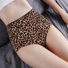 Women High Waist Panties Ice Silk Seamless Tummy Control Briefs Sexy Printing Flowers Soft Comfort Underwear Butt Lifter Panty