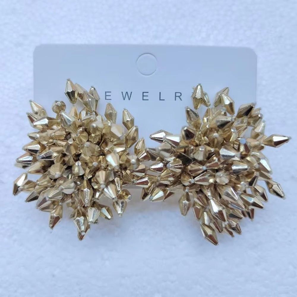 1Pair Ear Jewelry Flower Tassel Earrings Exaggerated Beads Earrings Fashion Explosion Earrings