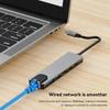 6 In 1 TYPE-C To HDMI+USB3.0+2.0+RJ45 100M+PD+Data Interface Hub Adapter Dock