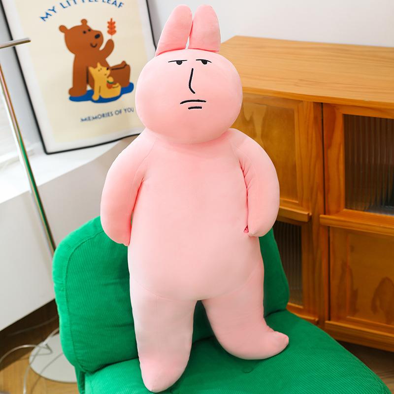 

Pink Rabbit Original Plush Pillow Dormitory Bed Doll Super Sand Sculpture Couple, Birthday Gift 50cm（0.2kg） розовый