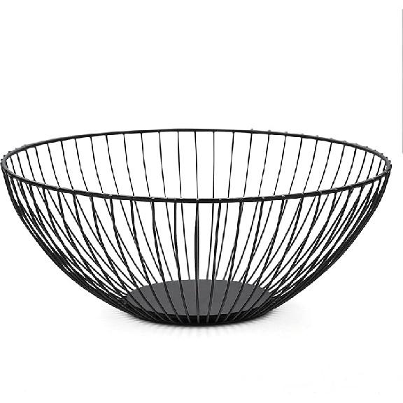 HOMQUEN Fruit Basket, Fruit Bowl, Metal Wire Fruit Basket for kitchen, Fruit Bowl for Kitchen Counter, Basket for Fruits, Vegetables, Breads, Snacks,