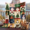 Christmas Flannel Throw Blanket Soft Warm Cozy For Sofa Bed Indoor Home Use Great Holiday Gift