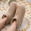 Winter new snow boots velvet thickened medium tube short boots student flat-bottomed short tube thick-soled cotton shoes