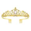 Crystal Diamond Bride Wedding Disc Hair Crown, Birthday Headwear, Hair Accessories, Prom Crown Car Show Performance Headband