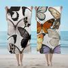Towel Textile Bathrobe Beach Quick-Drying White Swallowtail Black Lightweight Portable Camping Sequined Butterfly Pool Travel