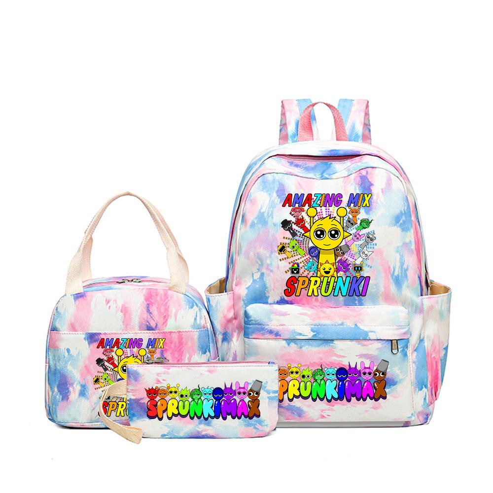 Rhythm box sprunki peripheral schoolbag boys and girls schoolbag primary school junior high school students backpack D