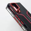 Red Spliced Carbon Fiber Leather Phone Case For ZTE Nubia RedMagic 11 Pro+ RedMagic11 Pro Lens Heightening Protects Camera Cover
