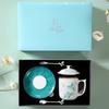 YUZUN Bone China Tea Cup Set with Infuser