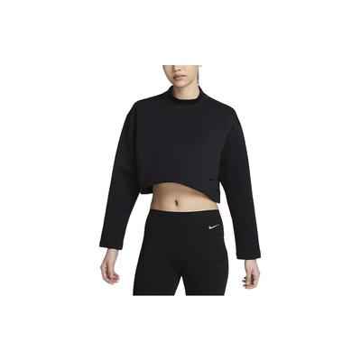 FutureMove Cropped Loose Casual Sweatshirt Women Tops Black FN2793-010