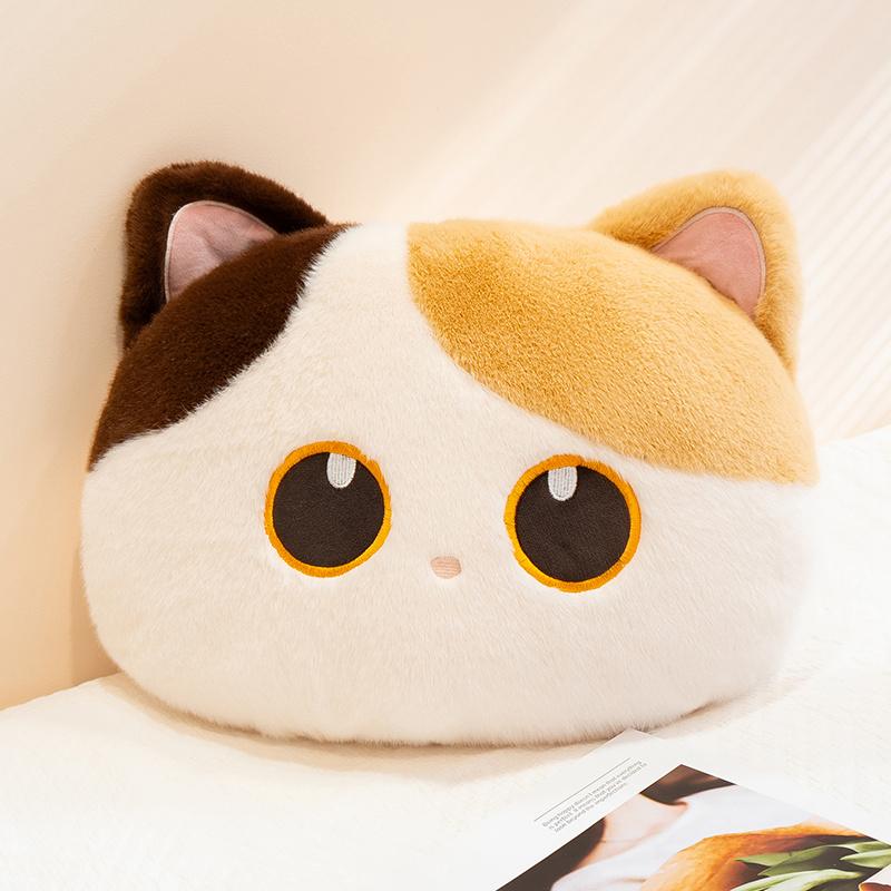Three Colors Kawaii Cat Plush Toy Soft Stuffed Animal Black Cat Pillow Birthday Gift for Girlfriend Women Home Room Decor