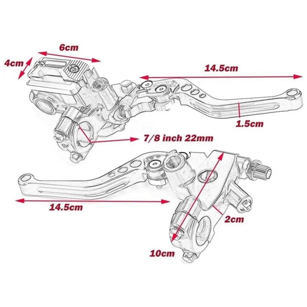 Motorcycle Brake Levers Clutch Motorcycle Brake Clutch Levers 7/8" 22mm Handlebar Moto Brake Master