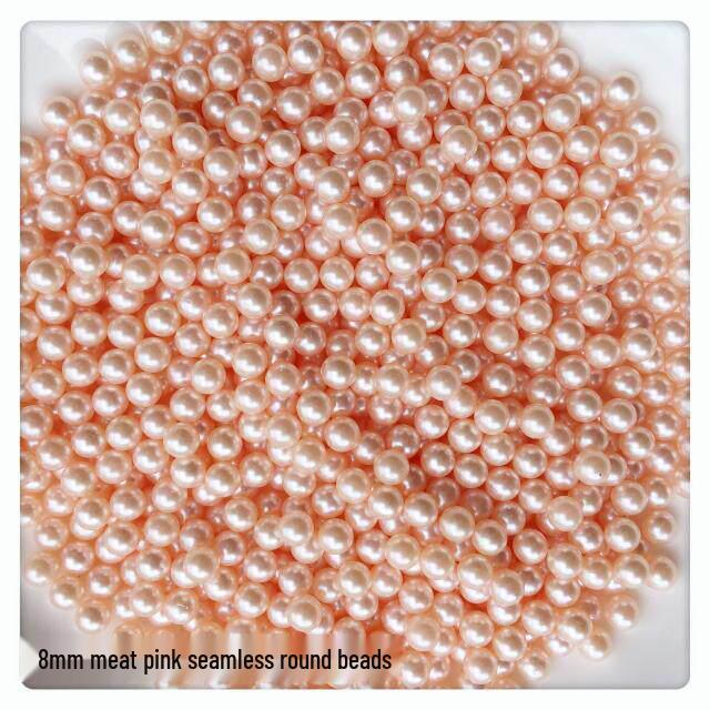 8mm High Brightness Holeless Round Faux Pearl Beads for Flower Bouquet Decoration