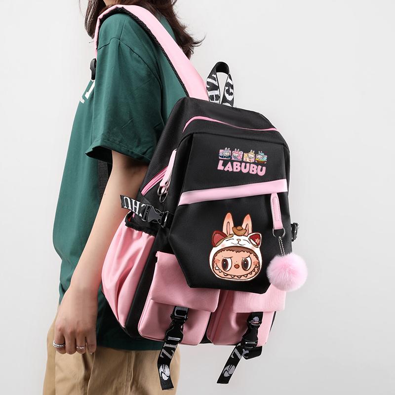 Cartoon Printed Backpack Student Teenager Girl Boy Schoolbag Large Capacity Waterproof Bookbag Women Men Travel Bag Gift