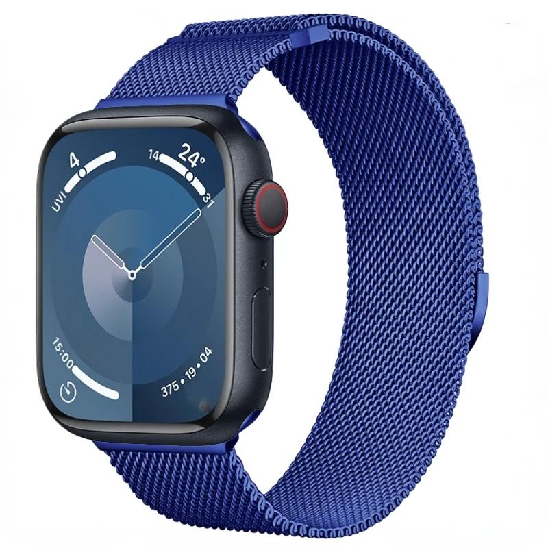 Milanese strap For Apple watch 9 8 7 41 45mm Ultra/2 49mm Men's Women's Metal Breathable Band For iWatch 6543SE 44 40 42mm Belt