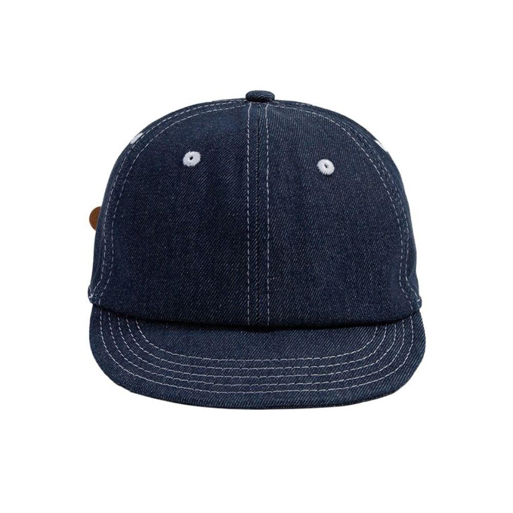 Fashion Vintage Denim Baseball Cap Hip-hop Style Short Brim Dad Hat Breathable Adjustable Trucker Style Cap for Men and Women