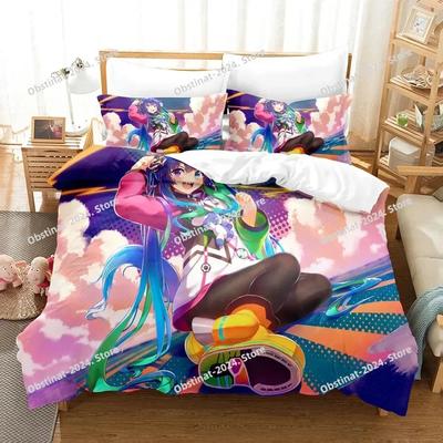Ensemble de literie 3D Anime Uma Musume Pretty Derby Twin Turbo Imprimé Avec Taie d'oreiller Housse de couette Doux Simple Double Queen King Size