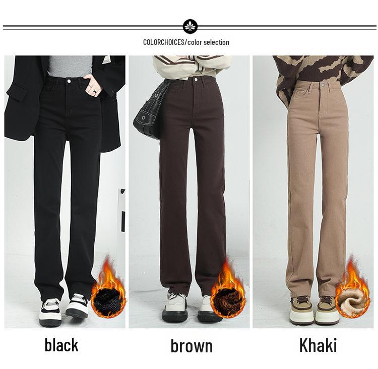 Women's Black High-Waist Wide-Leg Jeans, Spring 2024 - Loose, Slim Fit, Casual Straight-Leg Style