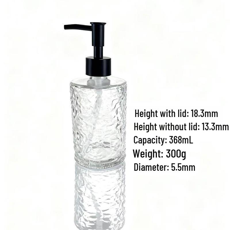 368ml Refillable Pump Bottle for Hand Sanitizer, Soap, or Shower Gel