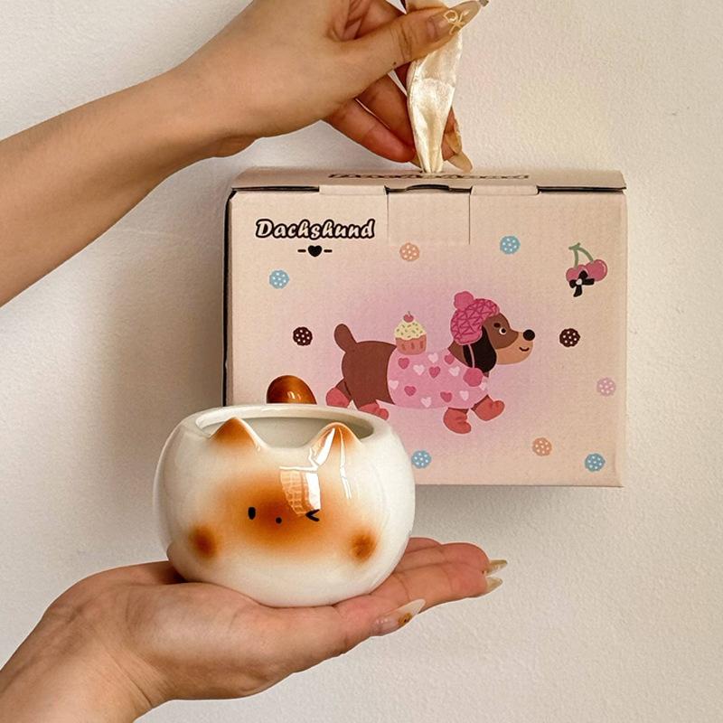 Cute Siamese Cat Ceramic Mug Couple Coffee Cup Good Value Girl Drinking Cup Birthday Gift Souvenir