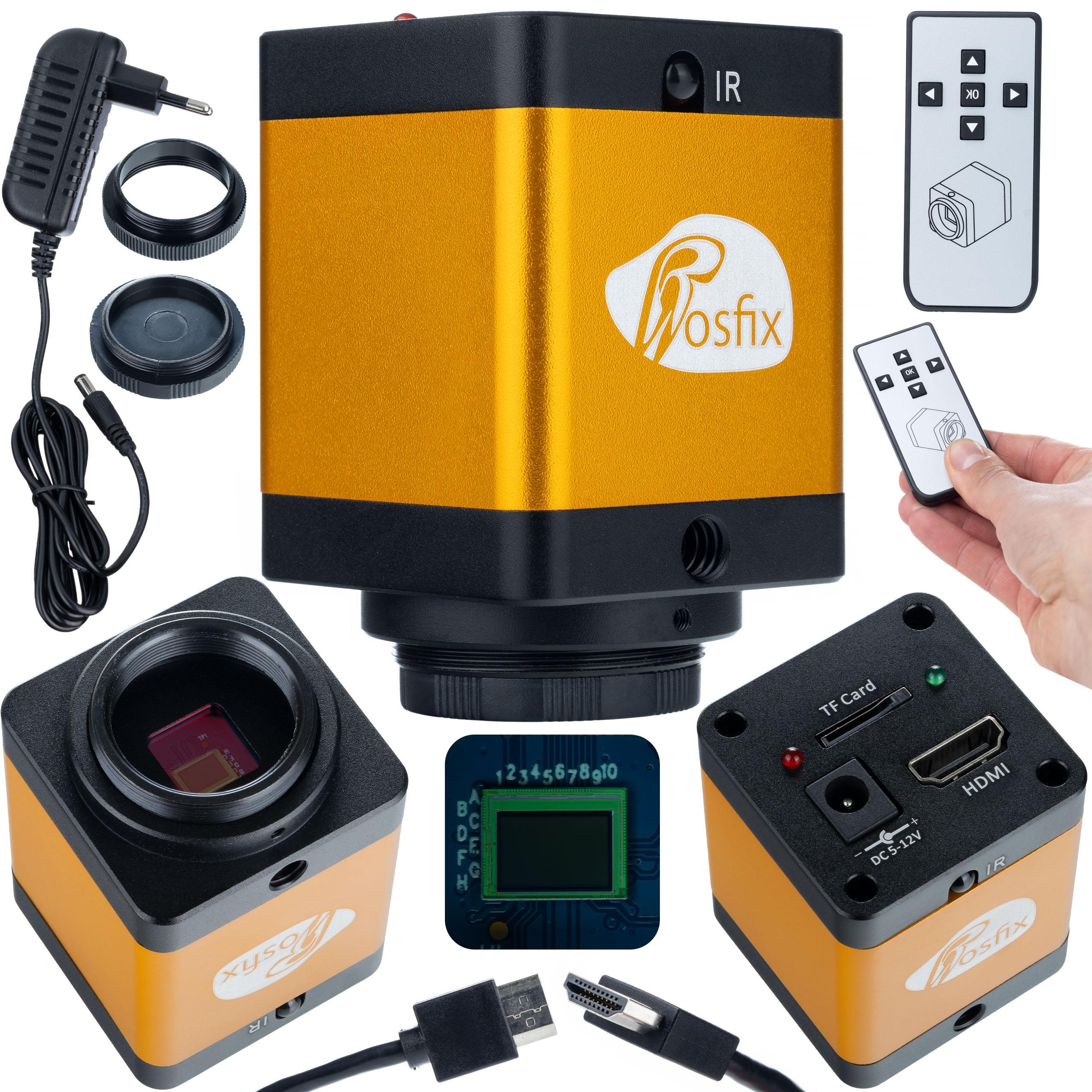 Rosfix Fotocamera Microscopica PEGASUS Pro KMPP-HDMI-TF 12MP – Alta Qualità d'Immagine 720P | Compatibile con Microscopi | Corpo in Metallo