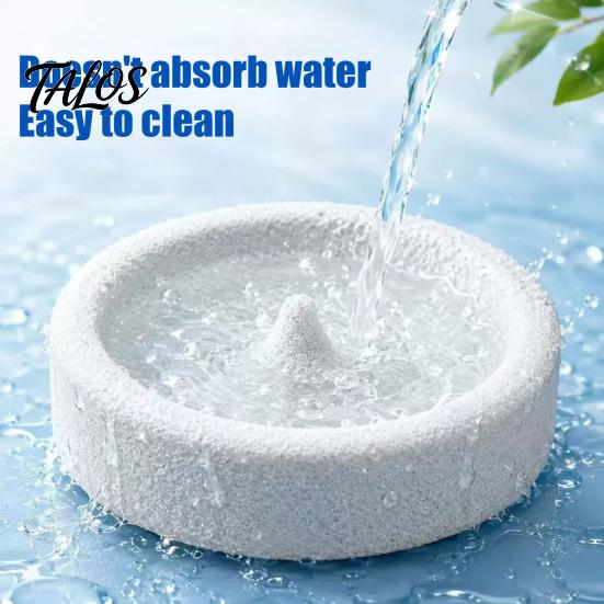 Stable Bird Cage Accessory Pumice Stone Bowl, Spill Proof Parrot Water Calcium Rich, Feeding Bowl Food Dish, Feeder for Cockatiel Conure Parakeet Claw