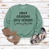 "European & American Fashion Grandma Letter Long-Sleeve T-Shirt, Autumn/Winter, Plus Size"