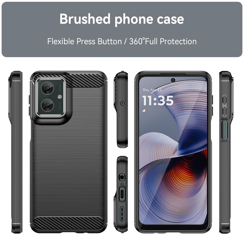 For Moto G55 Case Cover Motorola Moto G55 Capas New Carbon Fiber Phone Bumper Back Shockproof Soft TPU Case Moto G55 G 55 Fundas