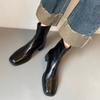 Women's High Boots Leather Commuter High-heeled Boots Women's Autumn and Winter Soft Soled Retro Thick Heeled Boots