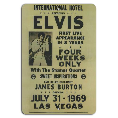 

Elvis Live in Vegas The Kings Iconic ReturnAluminum 20x30cm（7.8x11.8inch）