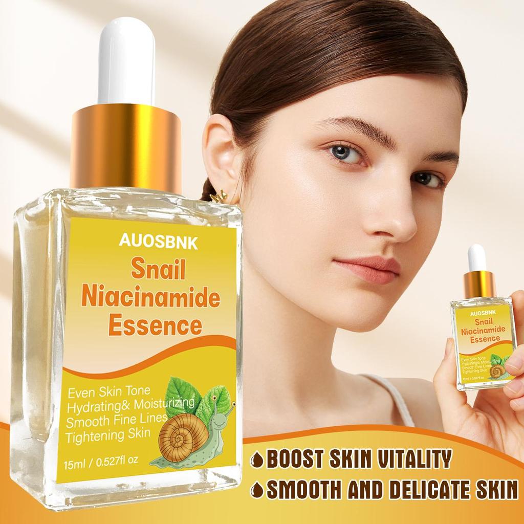 Snail Mucin Niacinamide Serum, Skin Care Repair Face Serum, Anti Wrinkle Hydrating Essence, Pore Tightening, Brightening & Firming