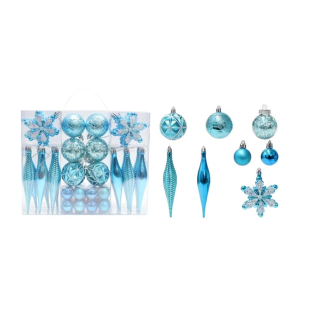 40pcs Shatterproof Painted Christmas Balls Pendant Reusable Xmas Tree Ornaments  Holiday Festive