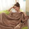Dual-Purpose Warm Shawl Blanket - Double-Layer, Thick, Perfect for Office Naps or Lounging